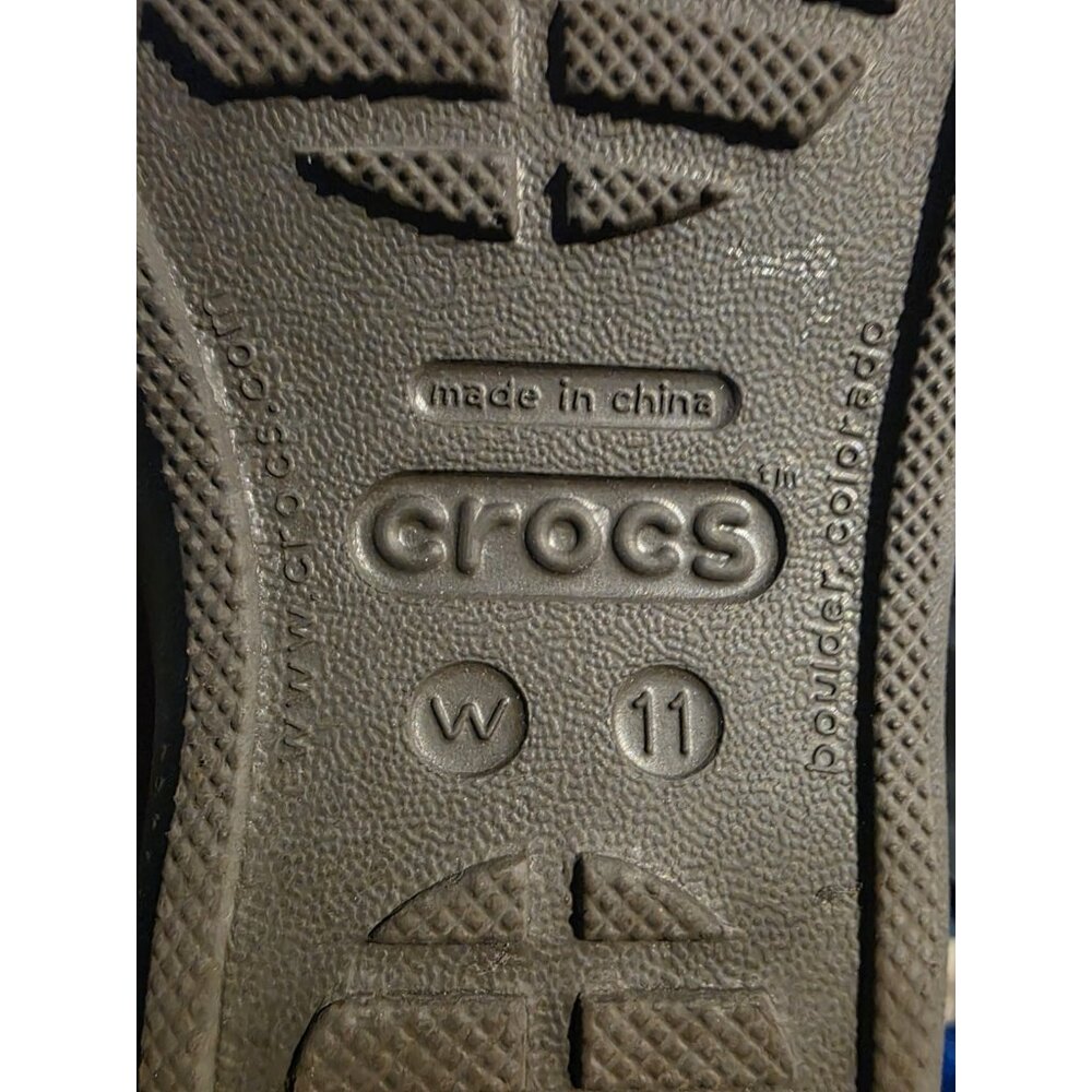 CROCS Patricia II Womens Size 11 Brown/Tan Criss Cross Low Wedge Sandals - Picture 9 of 9